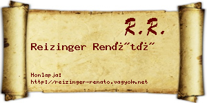 Reizinger Renátó névjegykártya